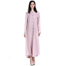 Diseños de moda vestido largo Pink Muslim Abaya para mujeres